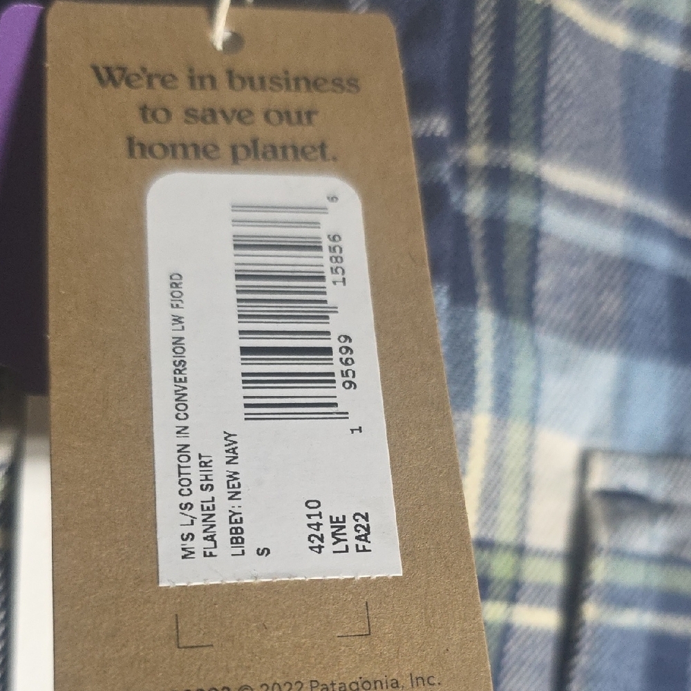 Patagonia Blue Plaid Flannel Shirt - Picture 3 of 5
